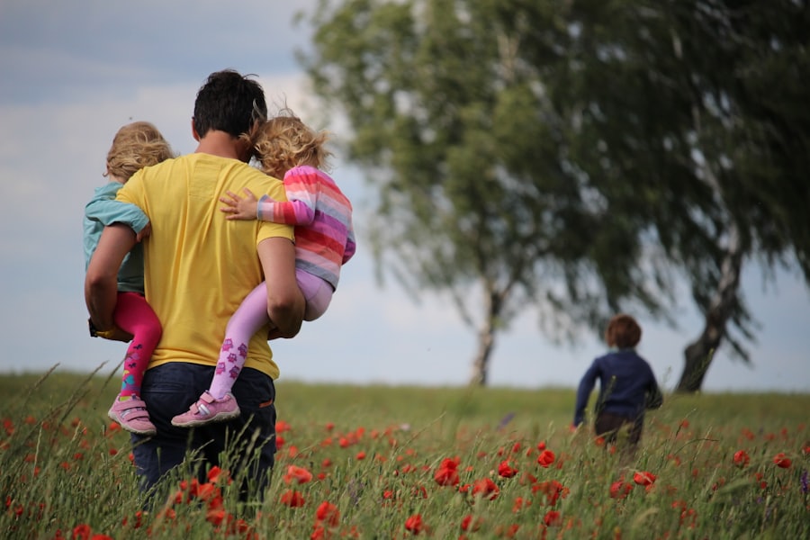 A family walking together outdoors